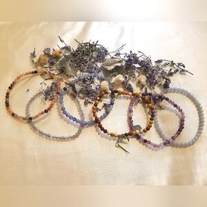 Crystal 4mm Beaded Stretch Bracelets